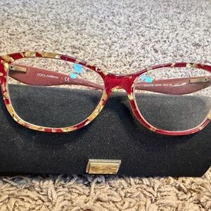 Dolce & Gabbana DG3174 Red Marble Eyeglass Frames 54▫16 Designer Frames